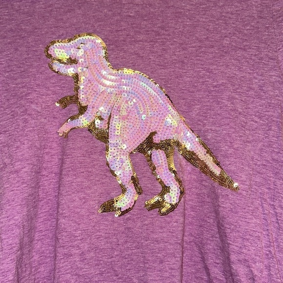 Crazy‎ 8 purple dinosaur tee short sleeve large 10/12 - Picture 2 of 3